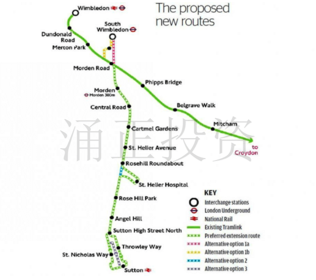伦敦西南部有轨电车延长计划成型，有些热点需注意！